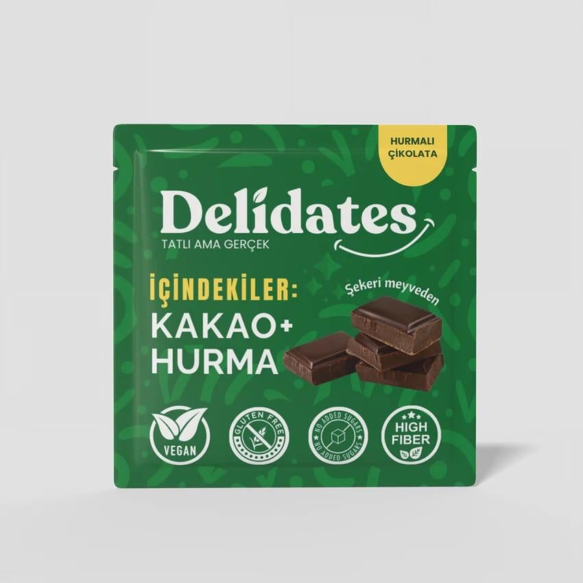 Delidates Hurmalı %70 Bitter Çikolata 40gr