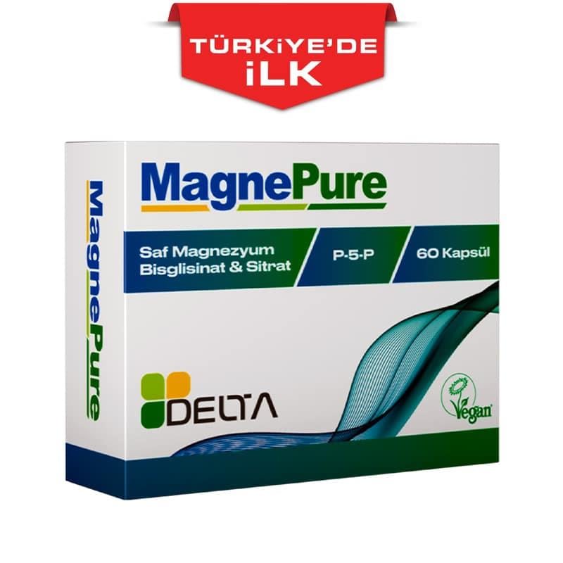 Delta MagnePure - Saf Magnezyum 60 Kapsül