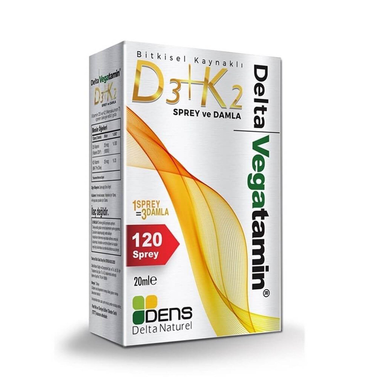 Vegatamin Vegan D3+K2 Sprey - Damla 20ml