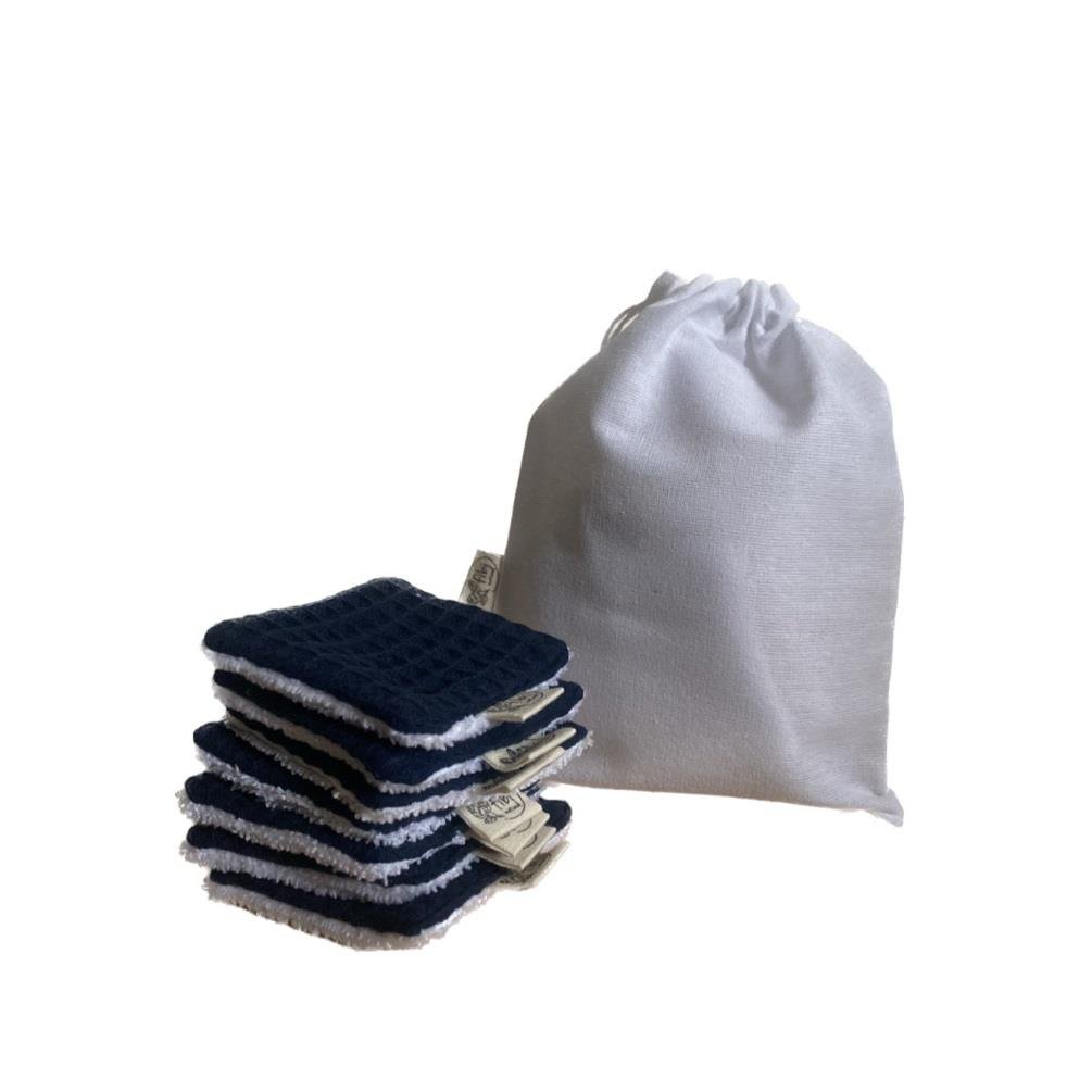 Waffle Yıkanabilir Pamuk Set 7'li - Lacivert