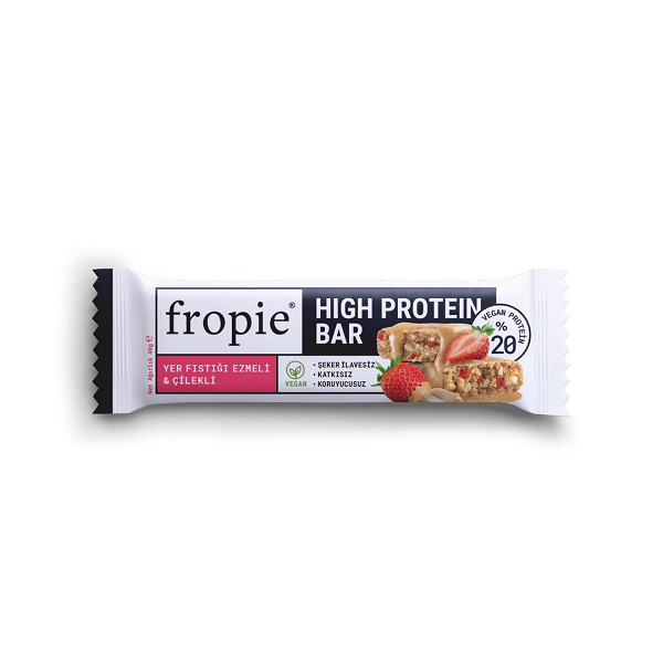 Yer Fıstığı Ezmeli ve Çilekli Yüksek Proteinli Bar 40gr