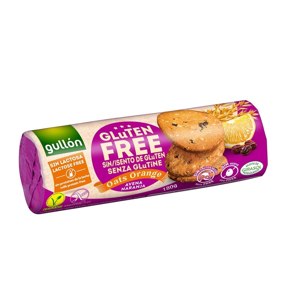 Gullon Glütensiz Yulaflı Portakallı Bisküvi 180gr