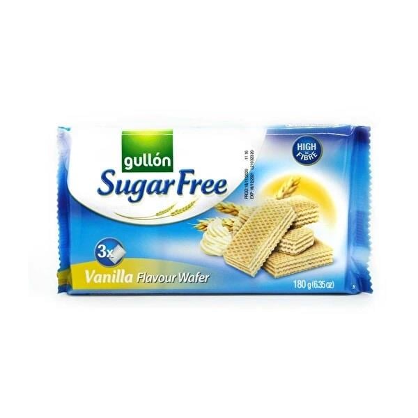 Gullon Vanilya Aromalı Krema Dolgulu Şekersiz Gofret 180gr