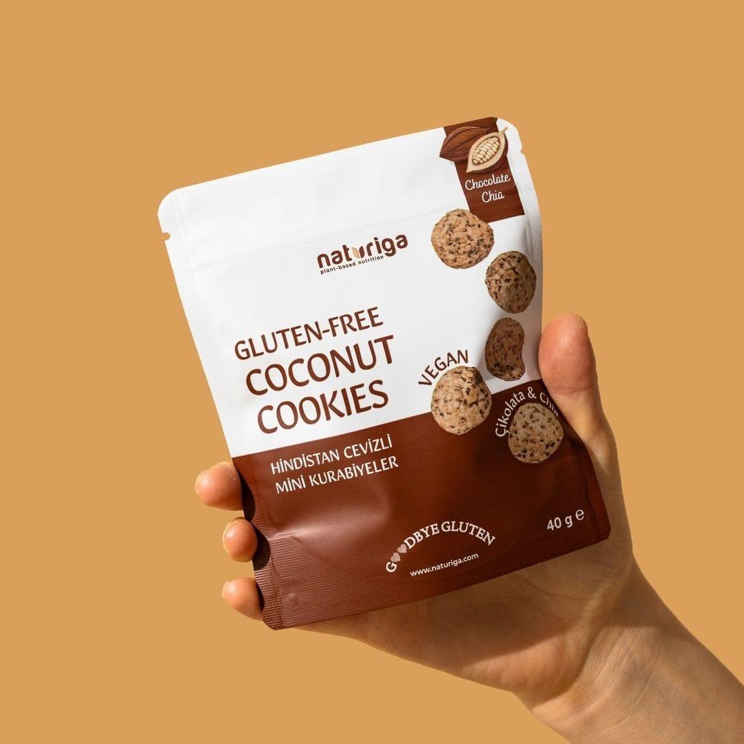 Naturiga Çikolata & Chialı Hindistan Cevizli Kurabiye 40gr