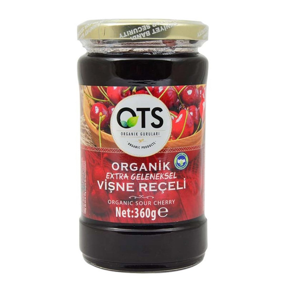 Organik ve Şekersiz Vişne Reçeli 360 gr