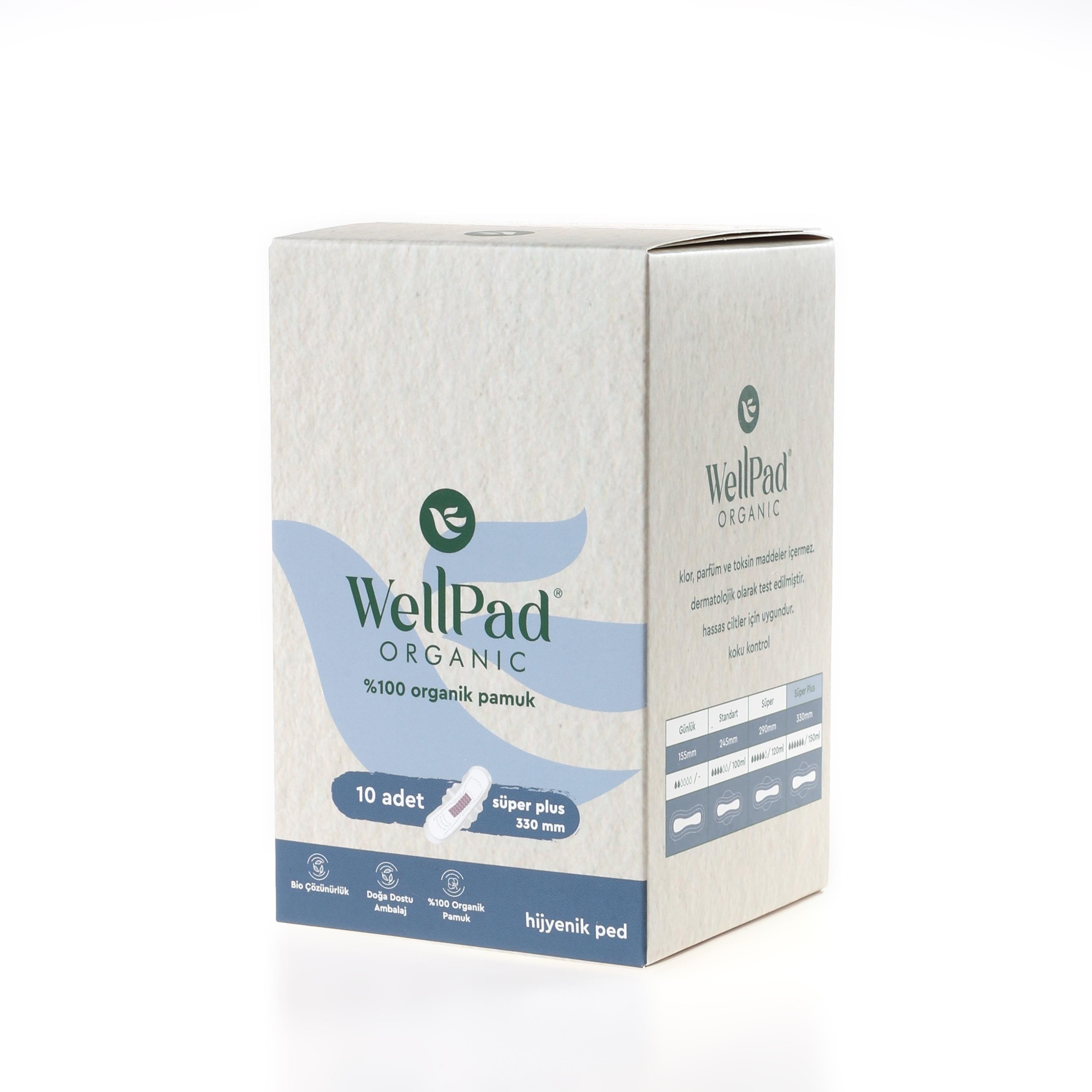 WellPad Organik Hijyenik Ped - Gece 10'lu