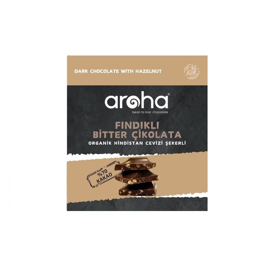 Aroha Şekersiz %70 Fındıklı Yulaf Sütlü Çikolata 40gr