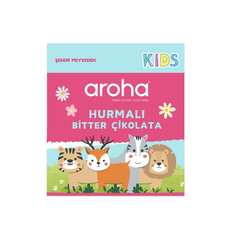 Aroha Şekersiz Hurmalı Kids Bitter Çikolata 28gr