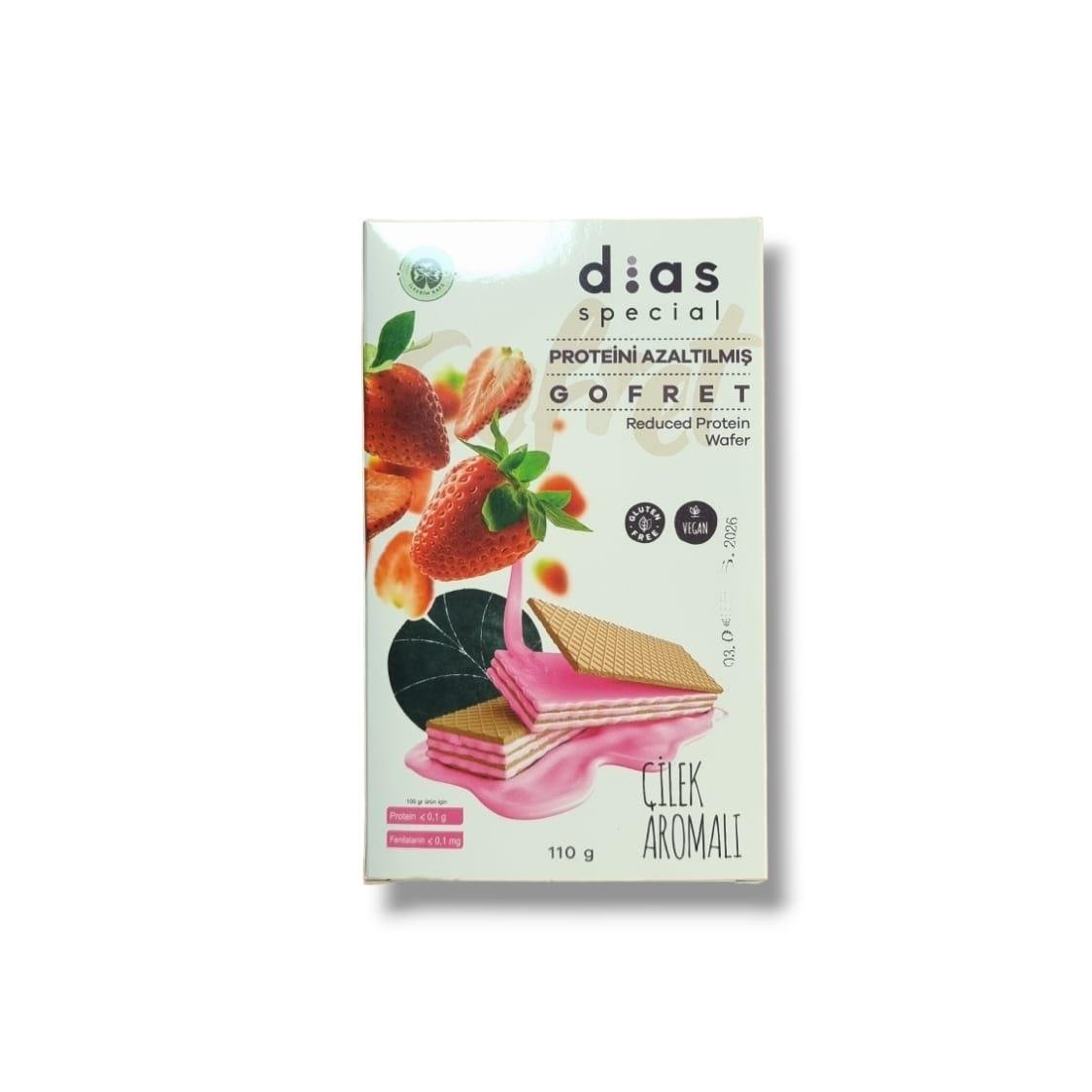 Dias Special Çilekli Vegan Gofret 110gr
