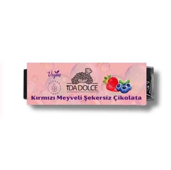 Dolcida Kırmızı Meyveli Şekersiz Çikolata 20gr