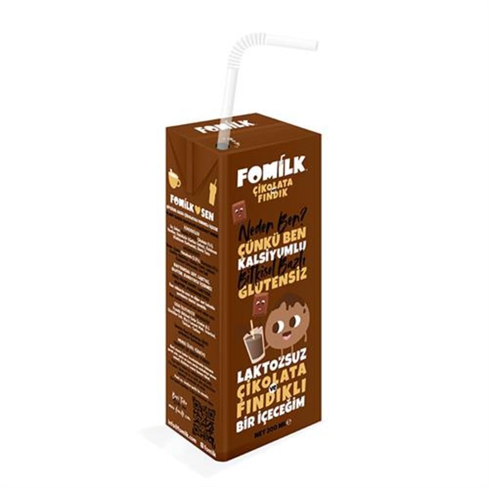 Fomilk Çikolatalı Fındık Sütü 200ml x 27 Adet