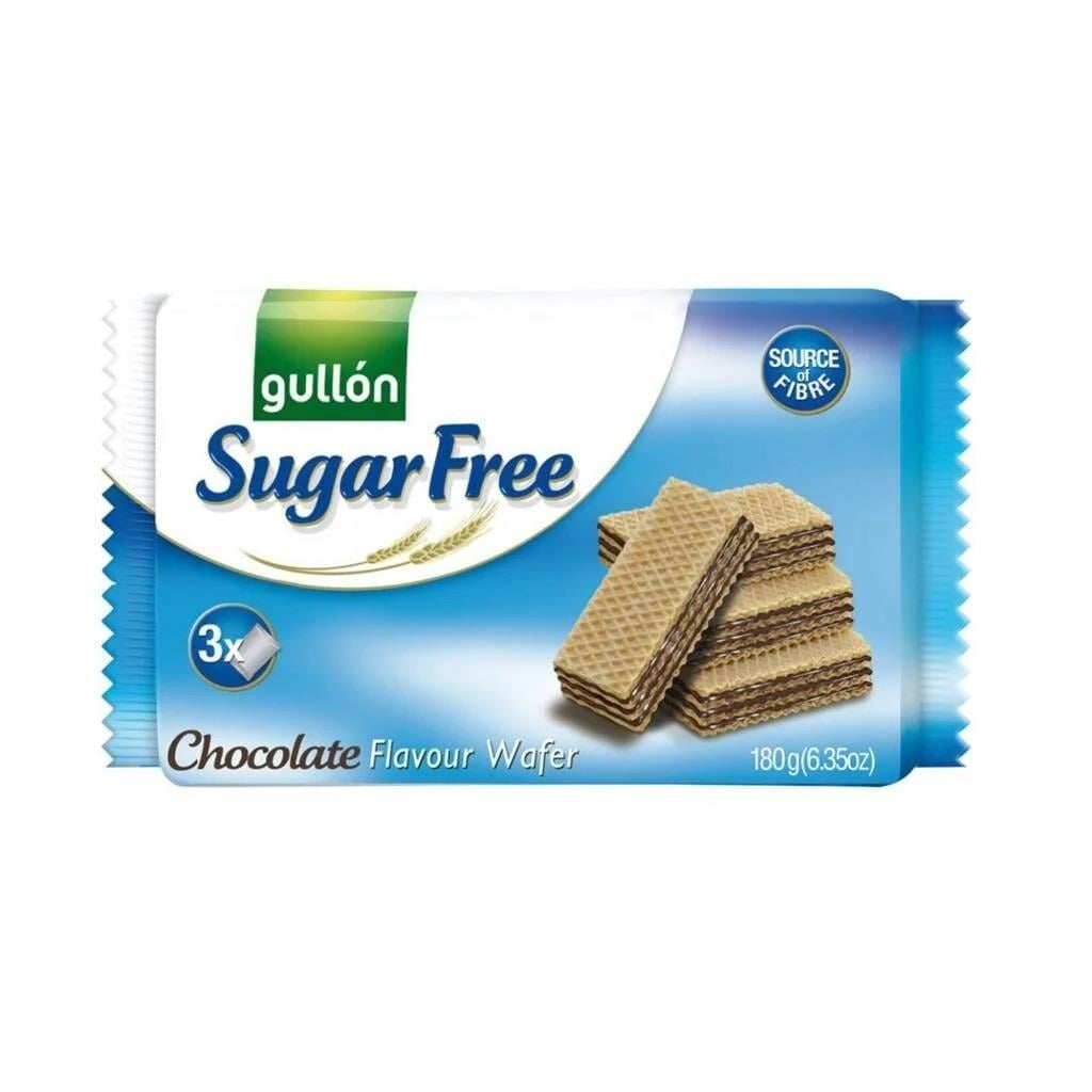 Gullon Kakao Krema Dolgulu Şekersiz Gofret 180gr