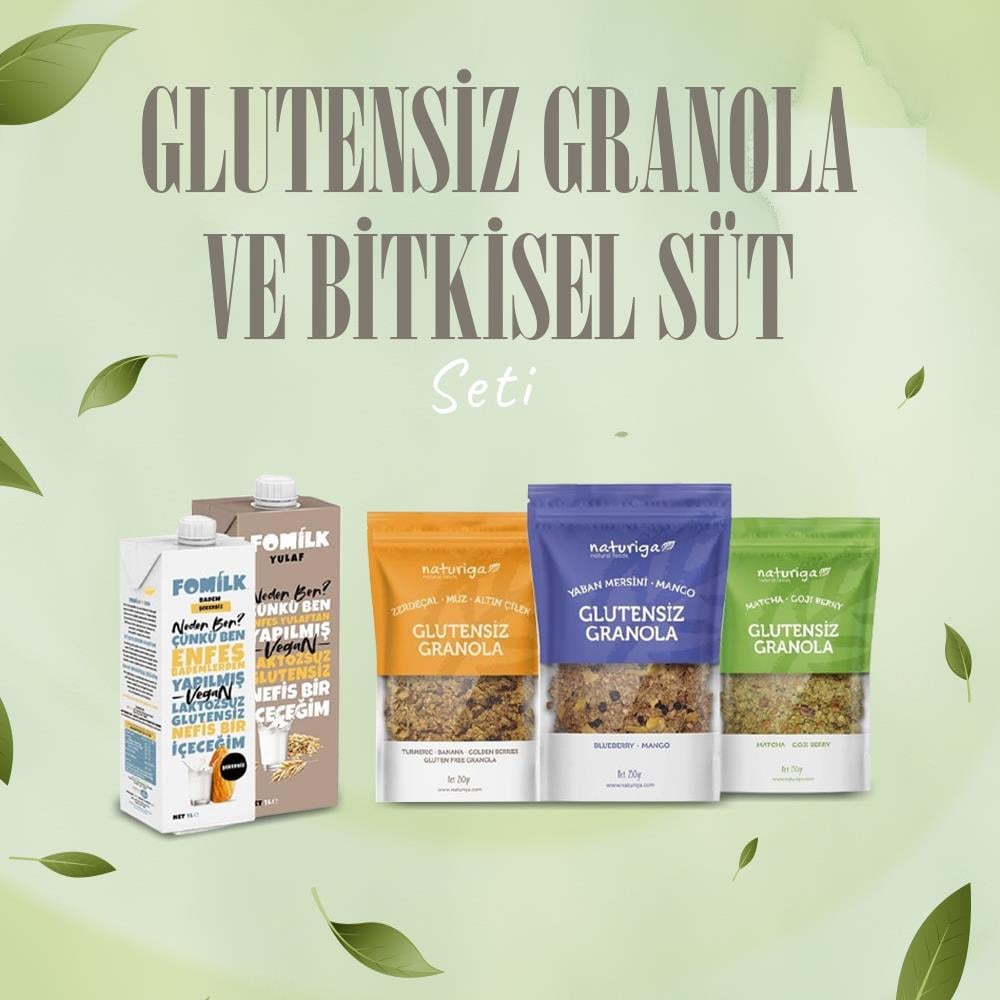 Glutensiz Granola ve Bitkisel Süt Seti