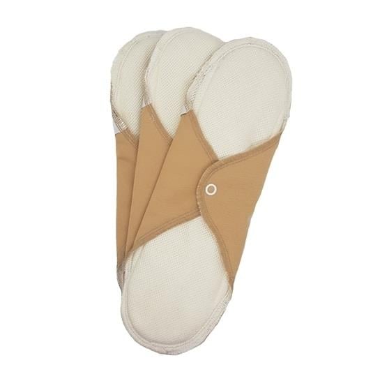 Yıkanabilir Organik Sızdırmaz Ped 3'lü - Gece Bej