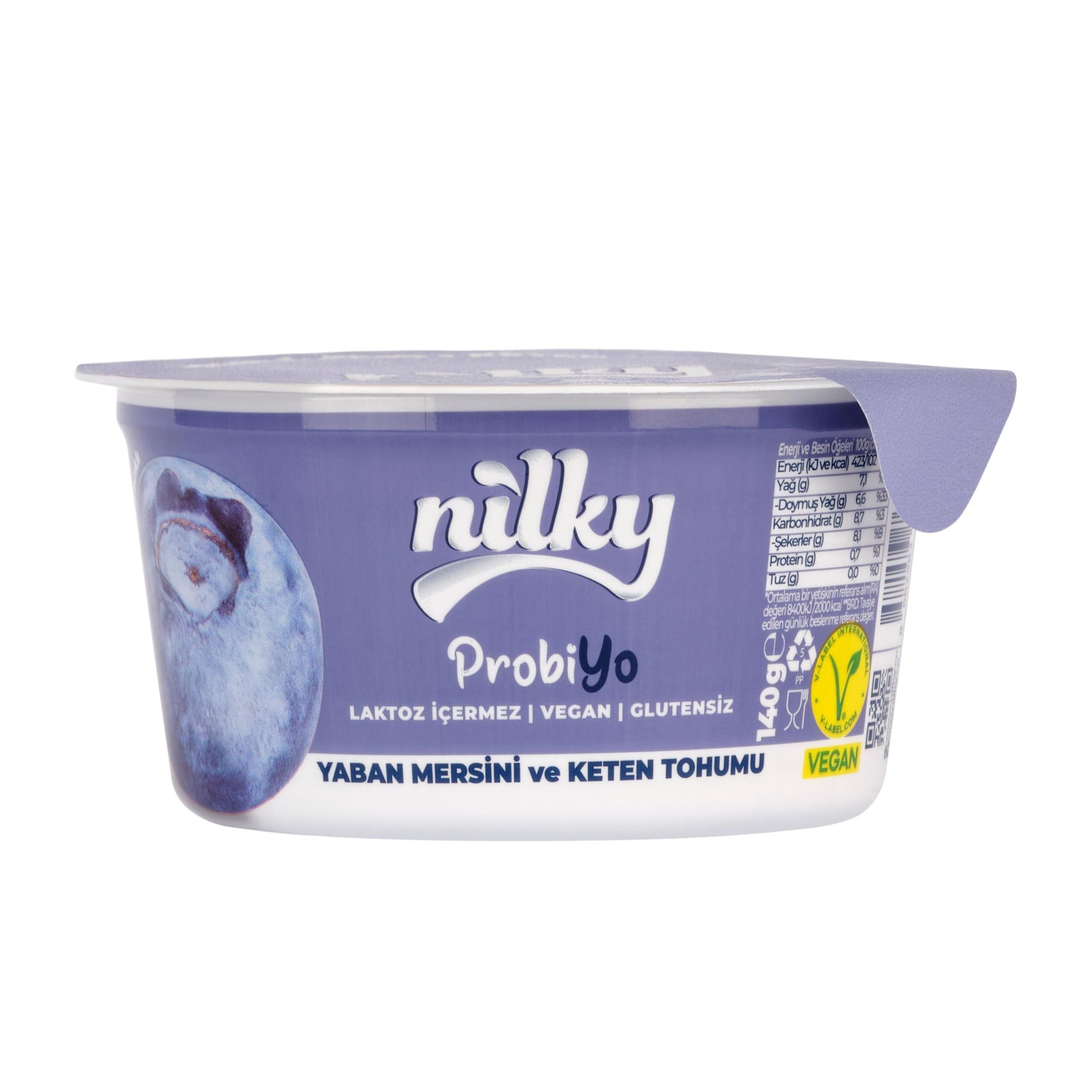 Nilky Probiyo Meyveli Hindistan Cevizi Yoğurdu 140gr - Yaban Mersini ve Keten Tohumu