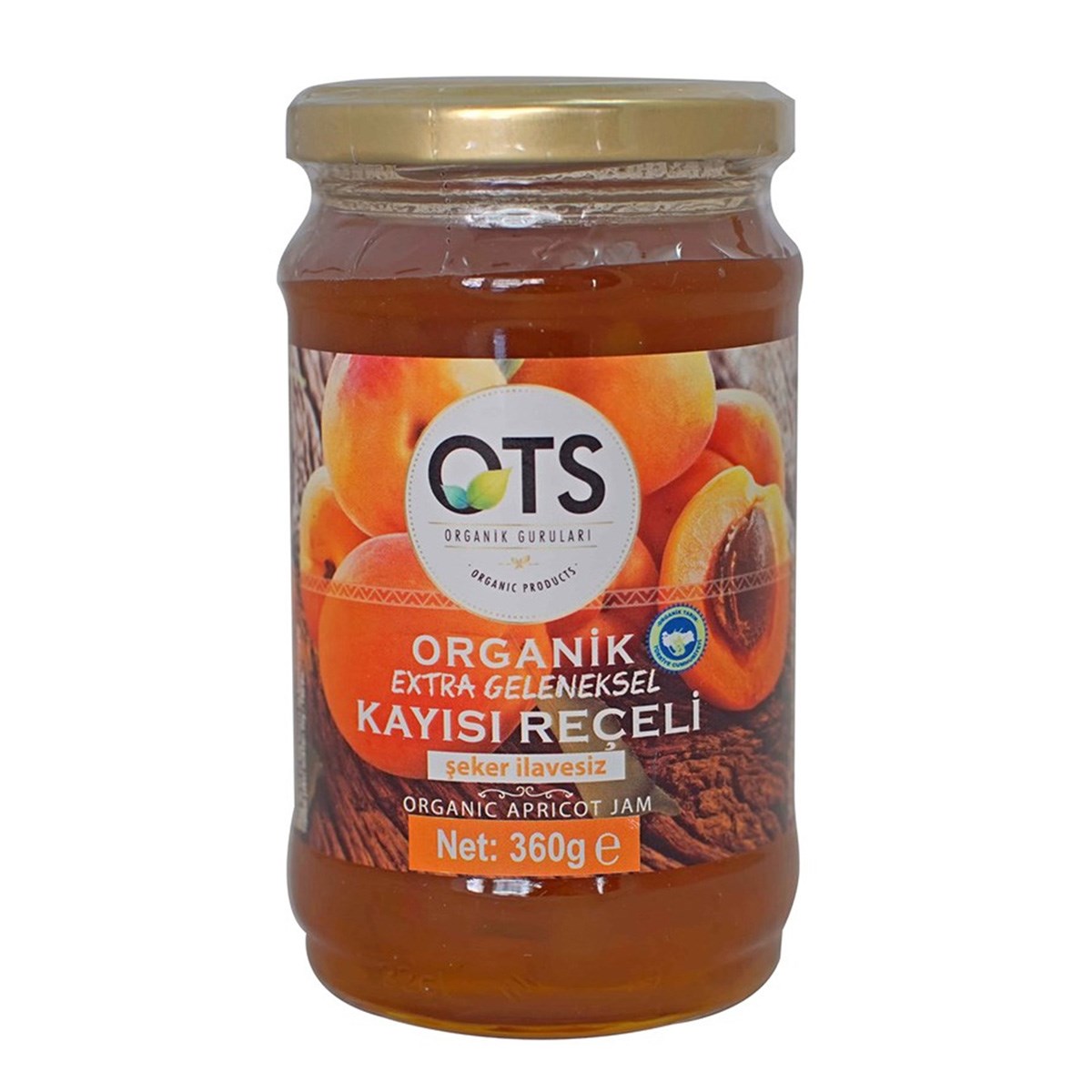 Organik ve Şekersiz Kayısı Reçeli 360 gr