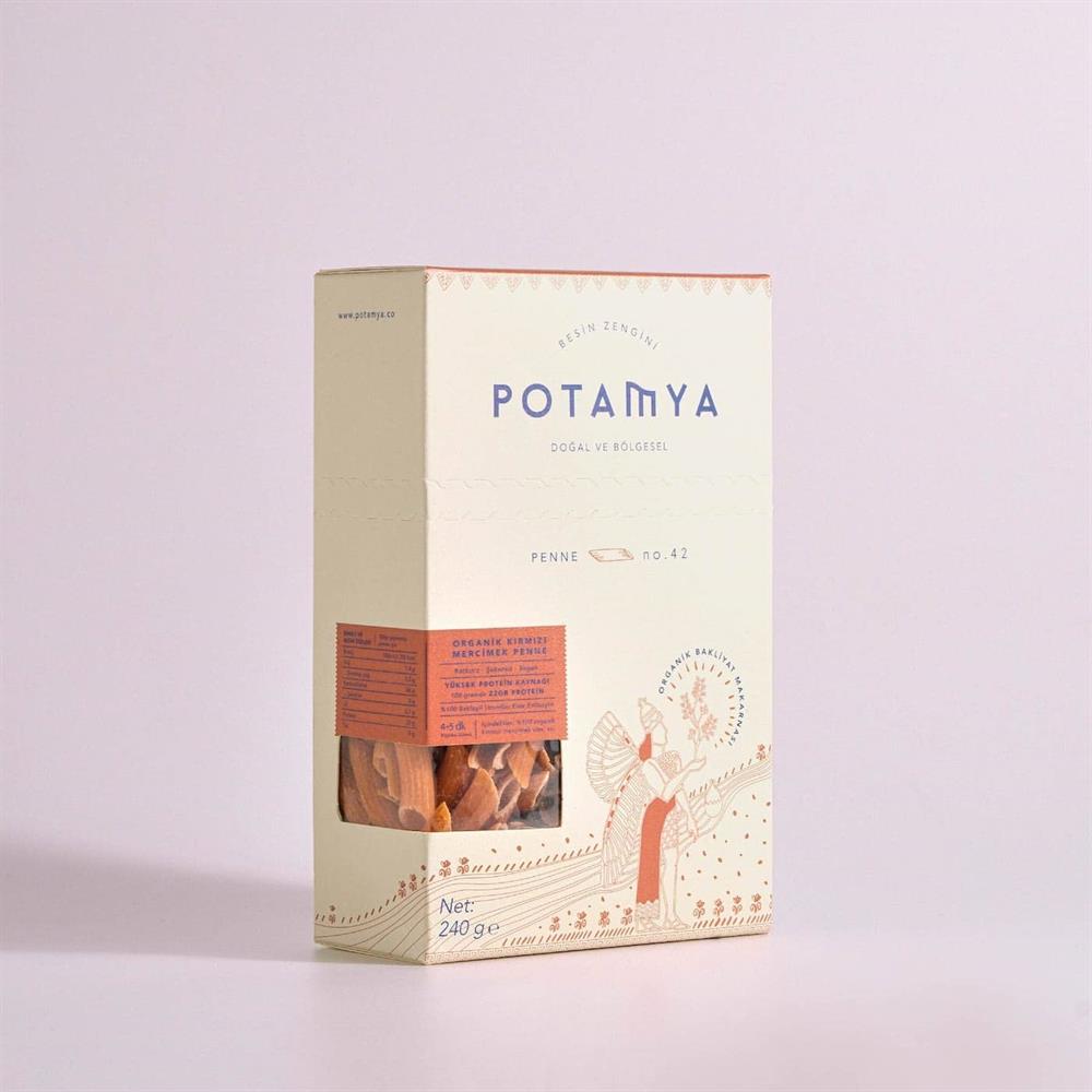 Potamya Organik Kırmızı Mercimek Penne 240gr