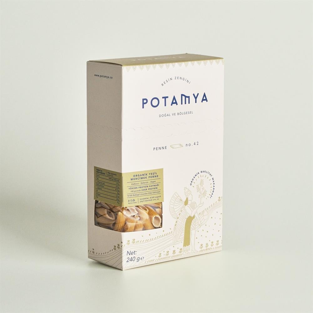 Potamya Organik Yeşil Mercimek Penne 240gr