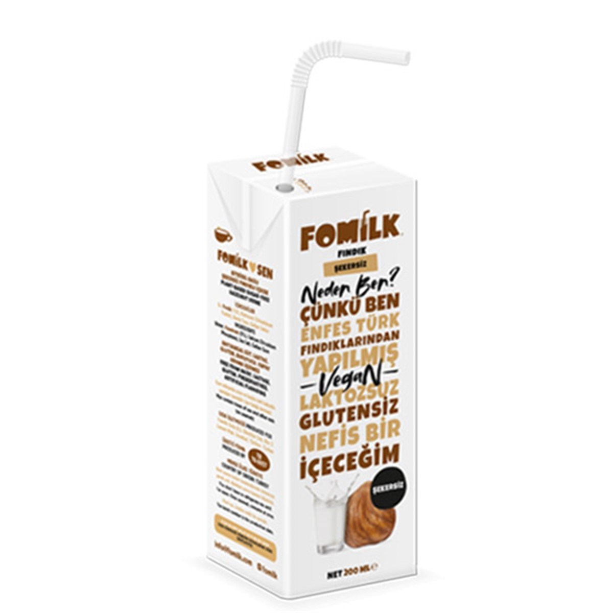 Şekersiz Fındık Sütü 200 ml
