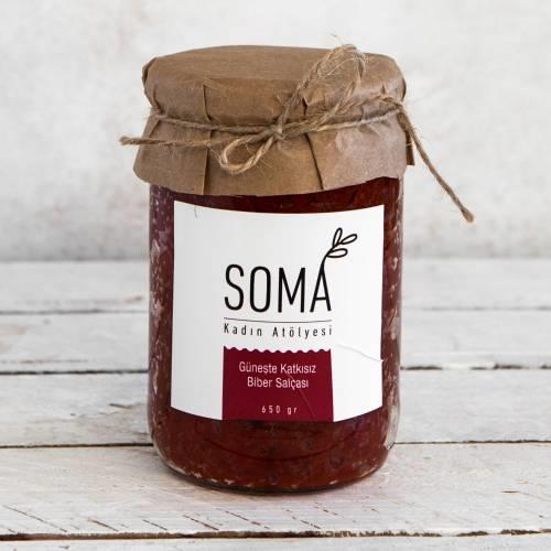 Güneşte Kurutulmuş Tatlı Biber Salçası Katkısız Ev Yapımı 650gr