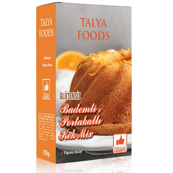 Talya Foods Bademli Portakallı Glutensiz Kek Karışımı 270gr