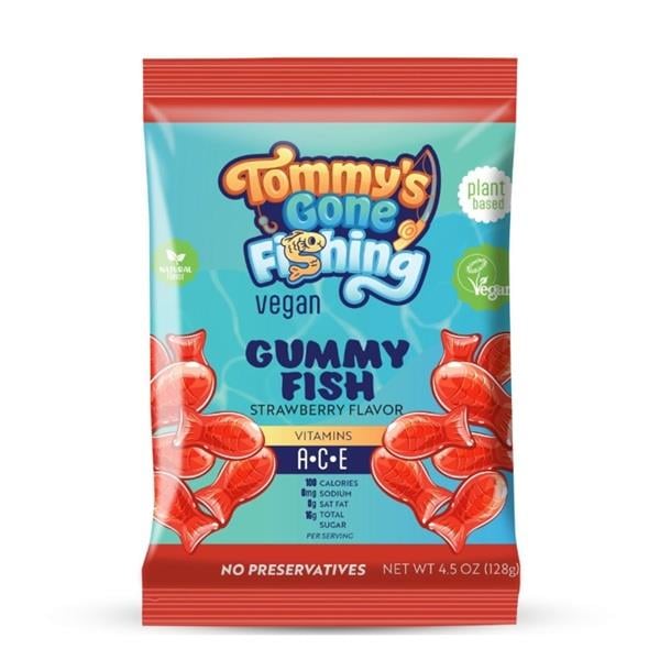 Tommy's Gummy Fish Vegan Jelibon 128gr - Çilekli