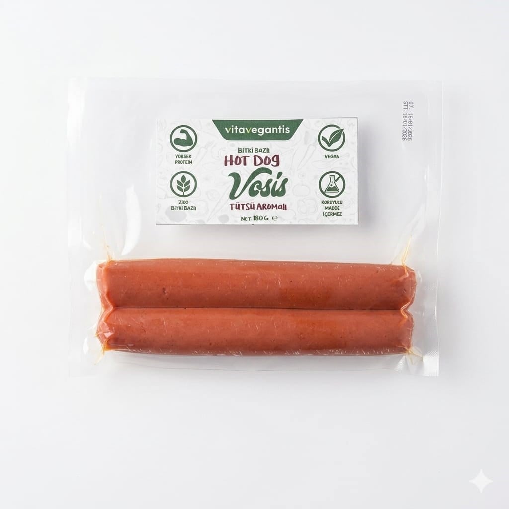 Vitavegantis Tütsü Aromalı Hot Dog Vosis 180gr