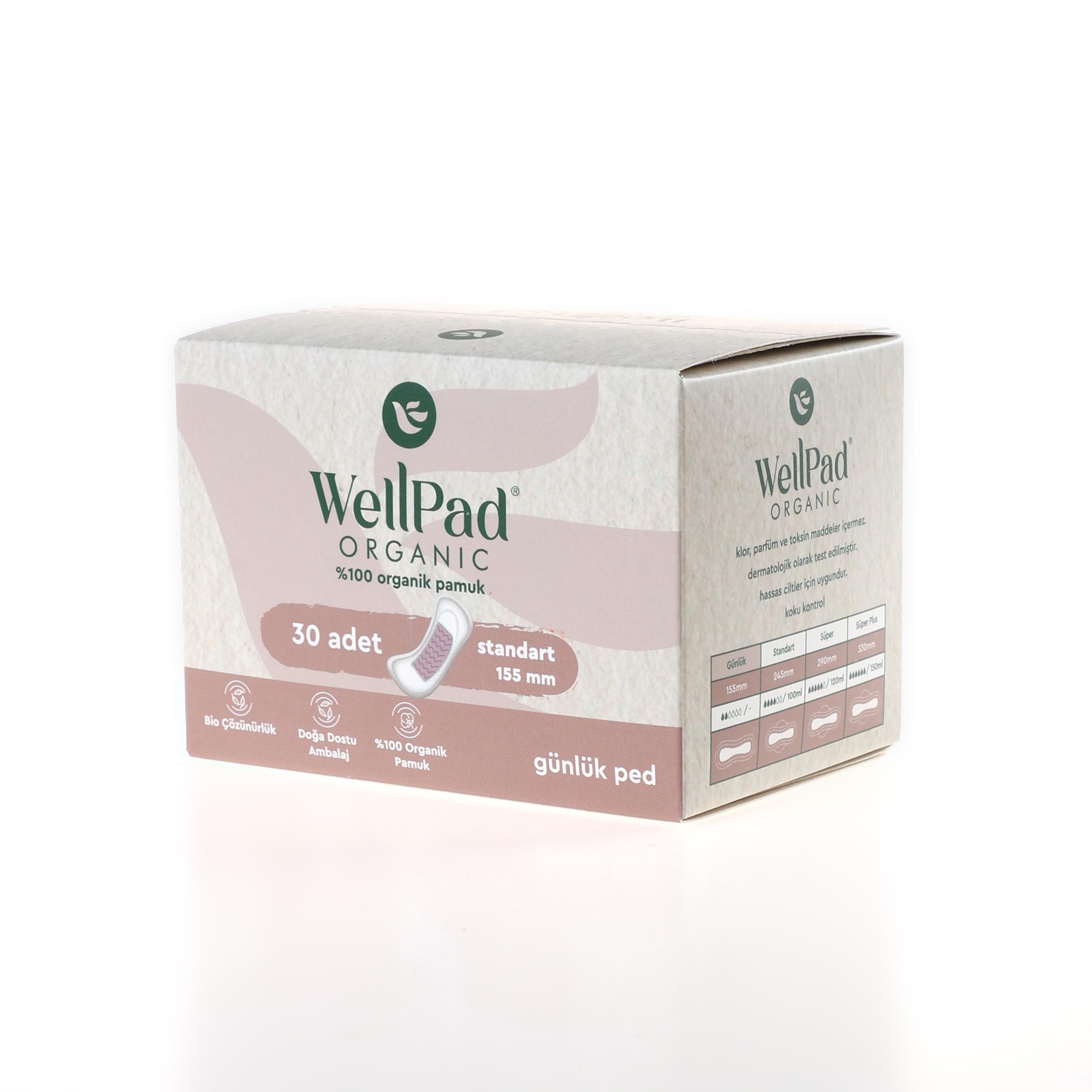 WellPad Organik Hijyenik Ped - Günlük 30'lu