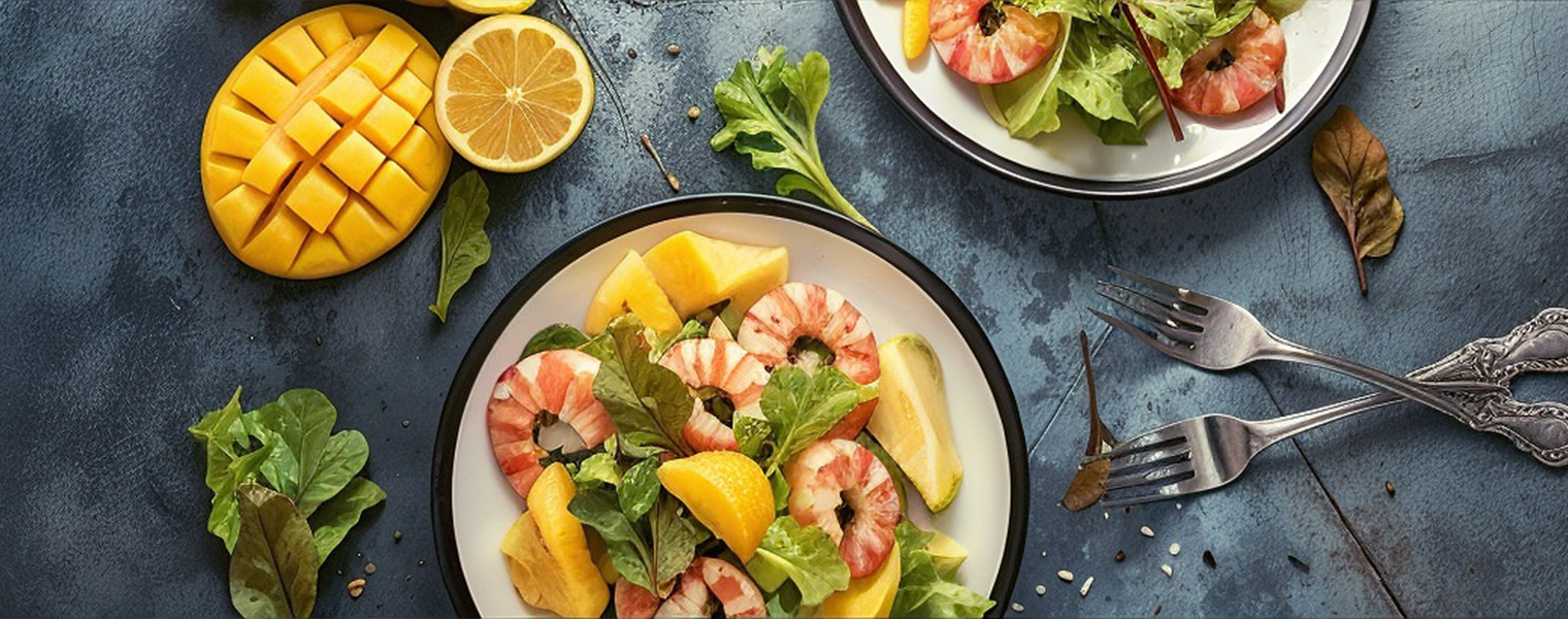 Mango ve Karidesli Salata