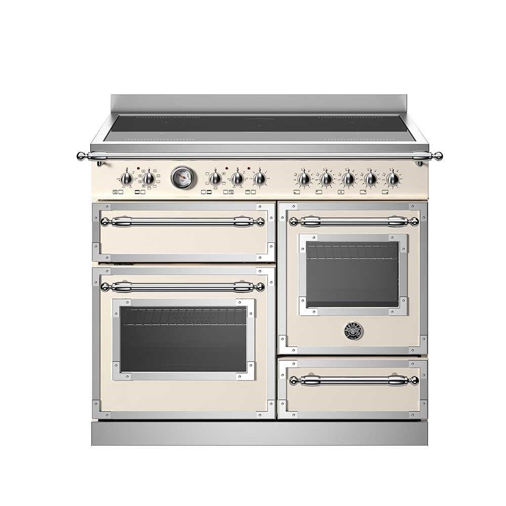 Bertazzoni HER105I3EAVT İndüksiyonlu Kuzine 5 Gözlü, Üçlü Fırın 100 cm FildişiBertazzoni