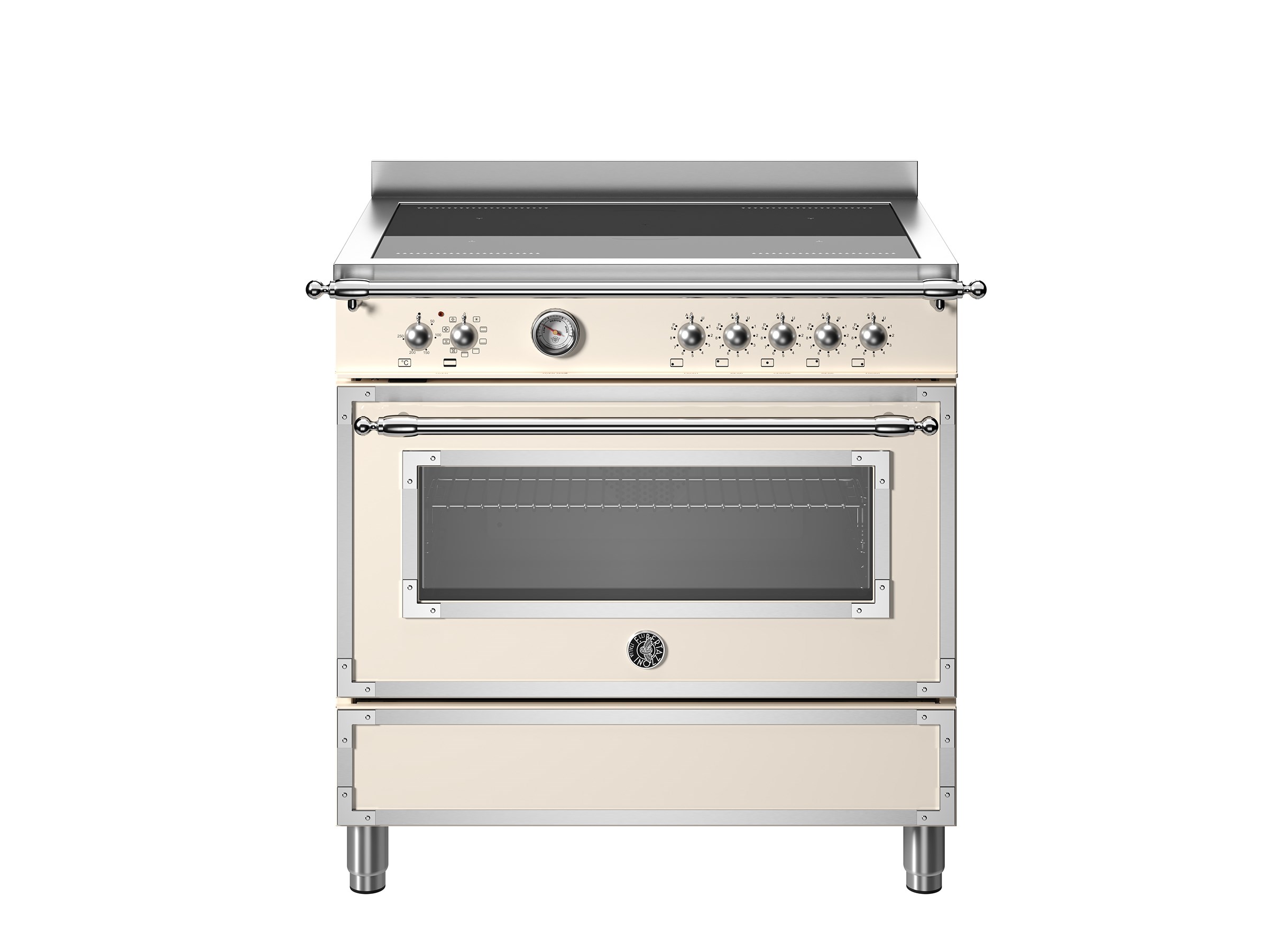 Bertazzoni HER95I1EAVT İndüksiyonlu Kuzine 5 Gözlü 90 cm FildişiBertazzoni