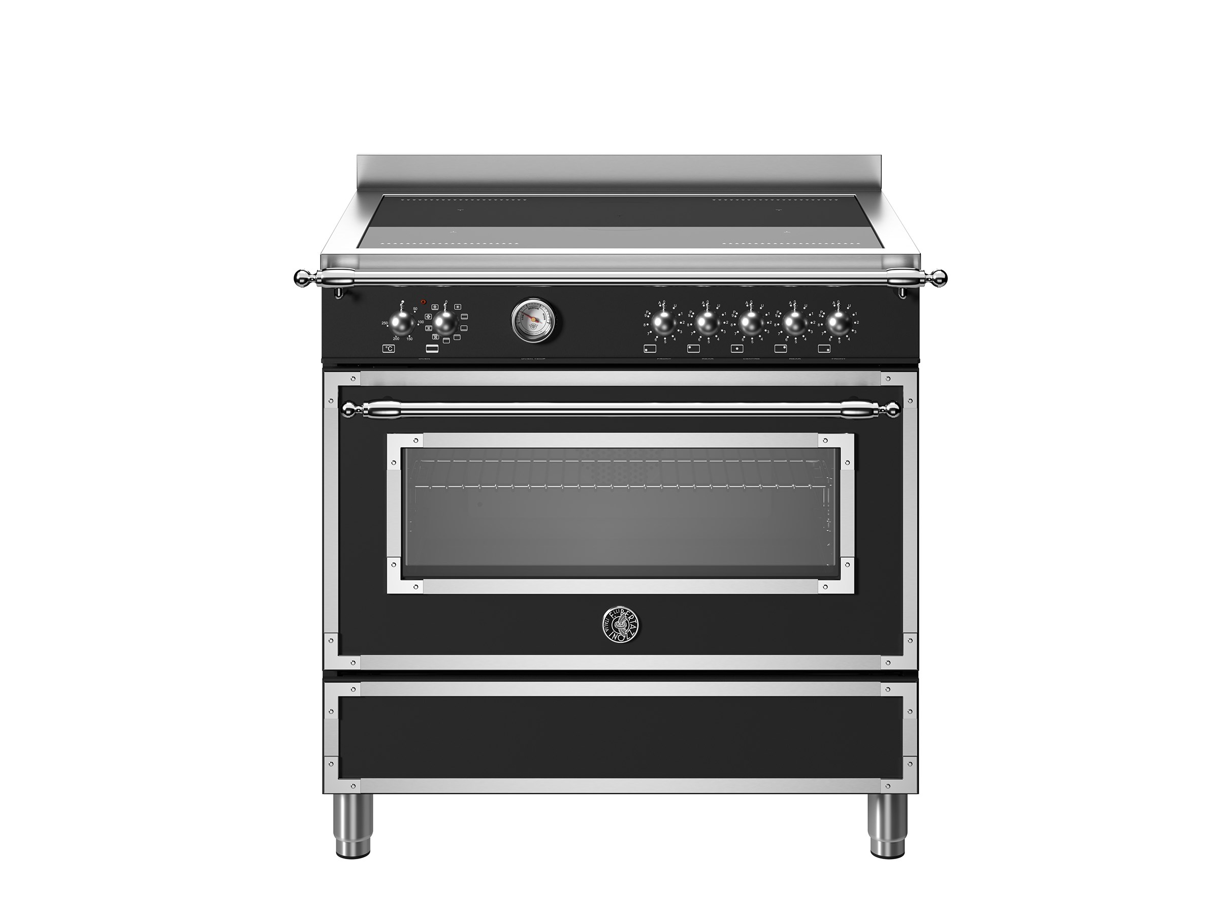 Bertazzoni HER95I1ENET İndüksiyonlu Kuzine 5 Gözlü 90 cm Mat SiyahBertazzoni
