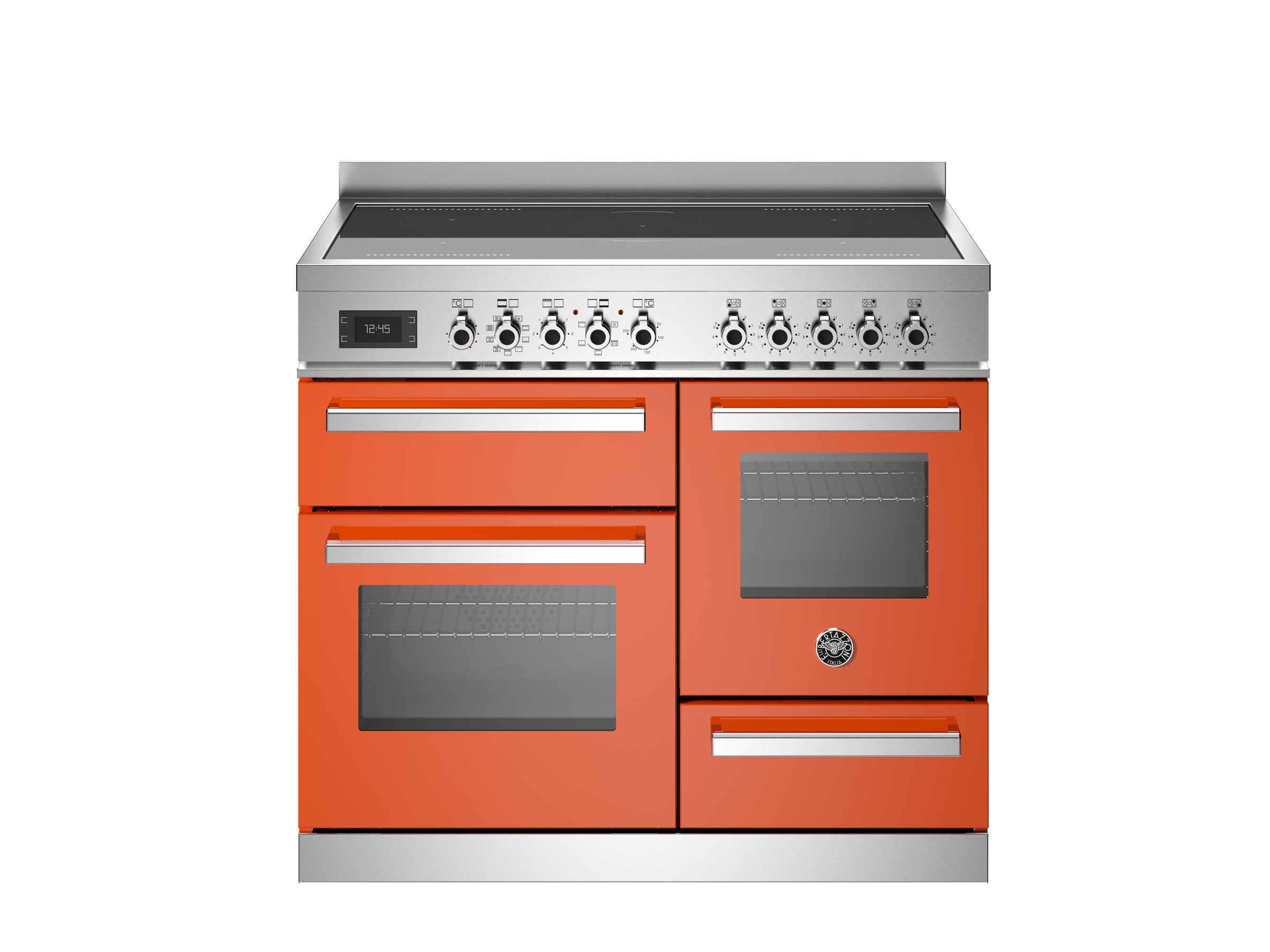 Bertazzoni PRO105I3EART İndüksiyonlu Kuzine 5 Gözlü, Üçlü Fırın 100 cm TuruncuBertazzoni