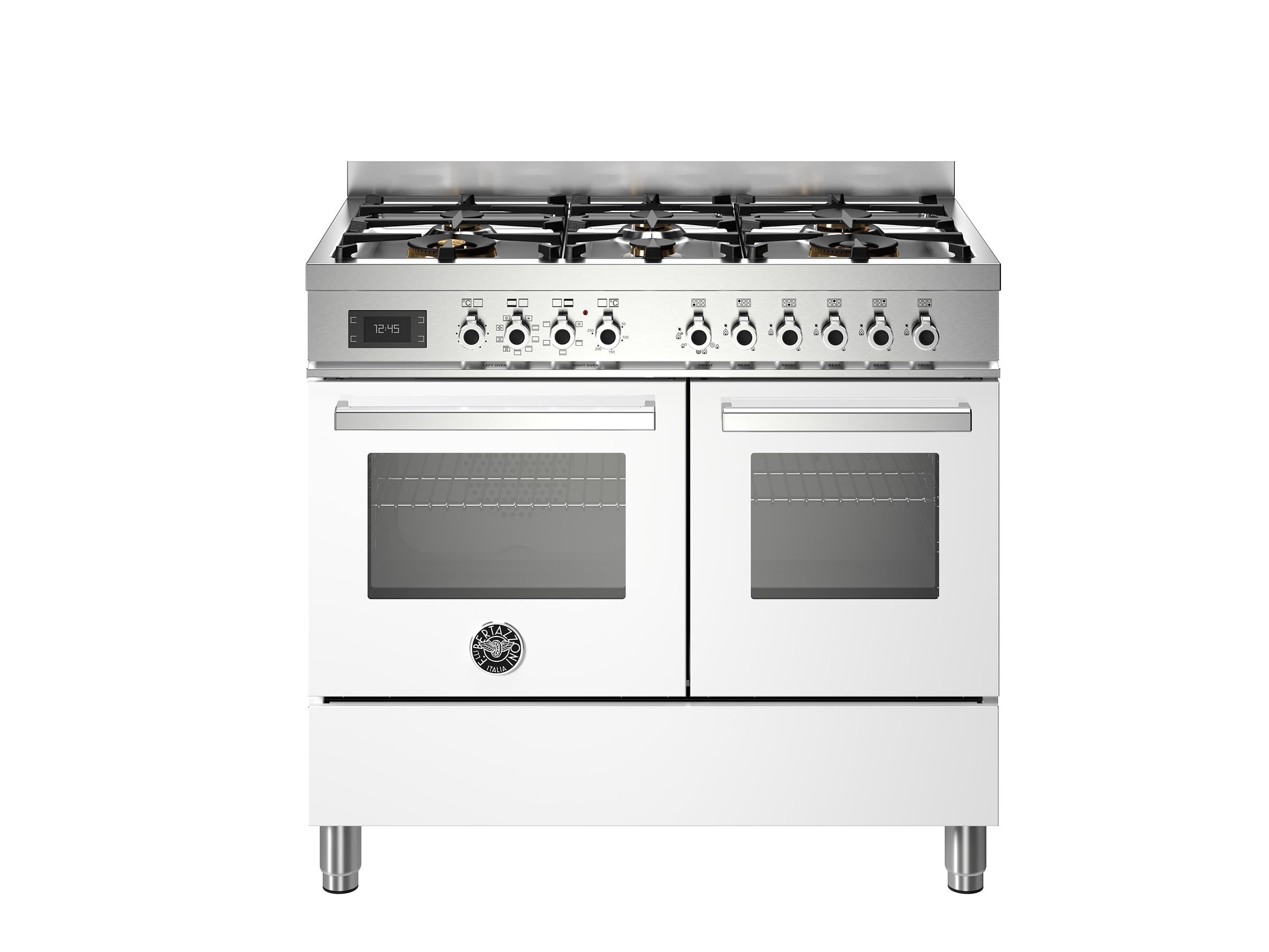 Bertazzoni PRO106L2EBIT Gazlı Kuzine 6 Gözlü, Çift Fırın 100 cm BeyazBertazzoni