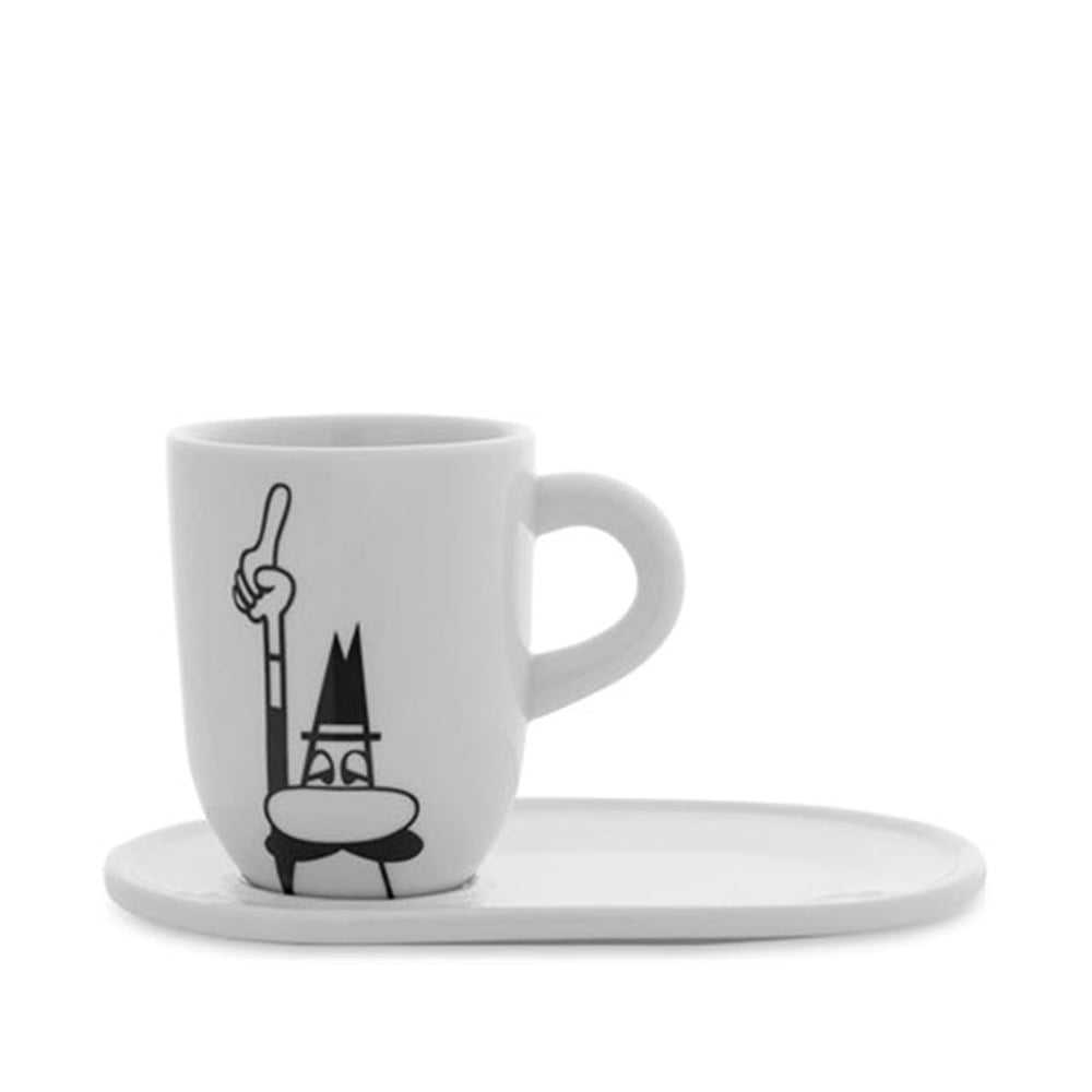 Bialetti Omino Con Piattino Porselen Kupa 340 mlBialetti