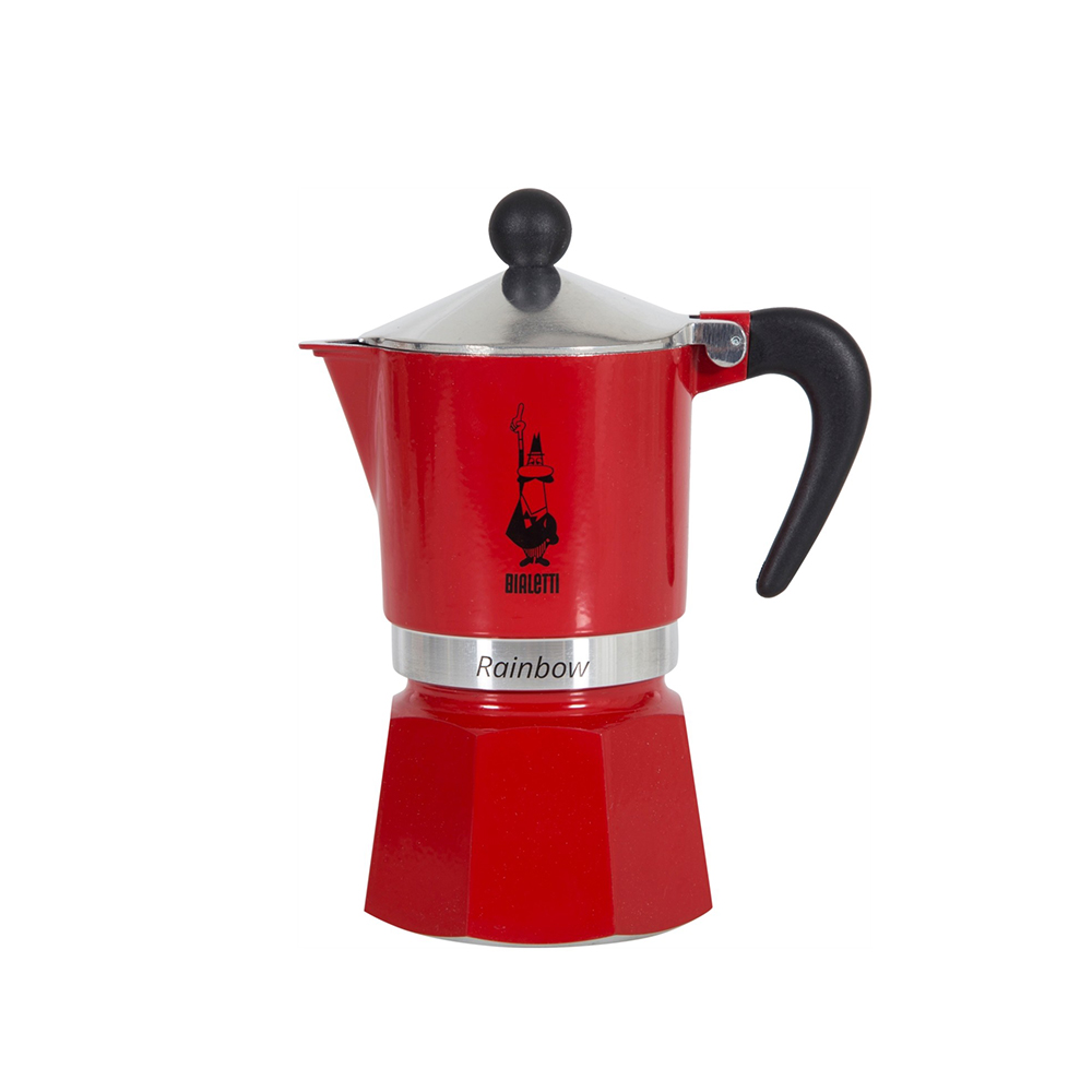 Bialetti Rainbow Moka Pot 3 Cup KırmızBialetti