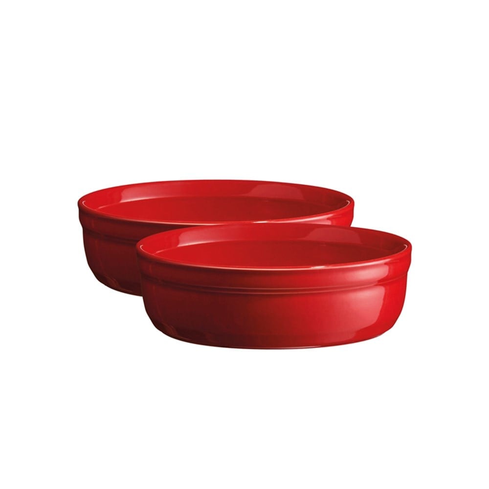 Emile Henry Crème Brulée Fırın Kabı 2'li 12 cm Kırmızı/BurgundyEmile Henry