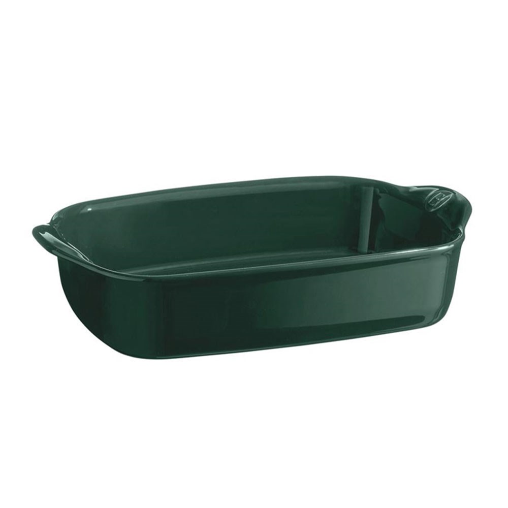 Emile Henry Fırın Kabı Dikdörtgen 19 x 30 cm Yeşil/CedarEmile Henry