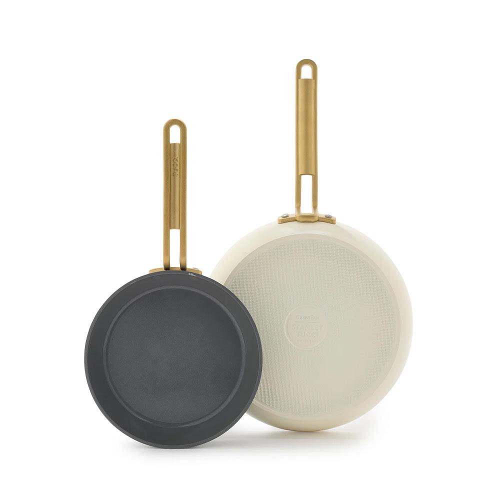 Greenpan Stanley Tucci™ Kızartma Tavası 2'li 20 cm + 26 cm Carrara BeyazıGreenPan