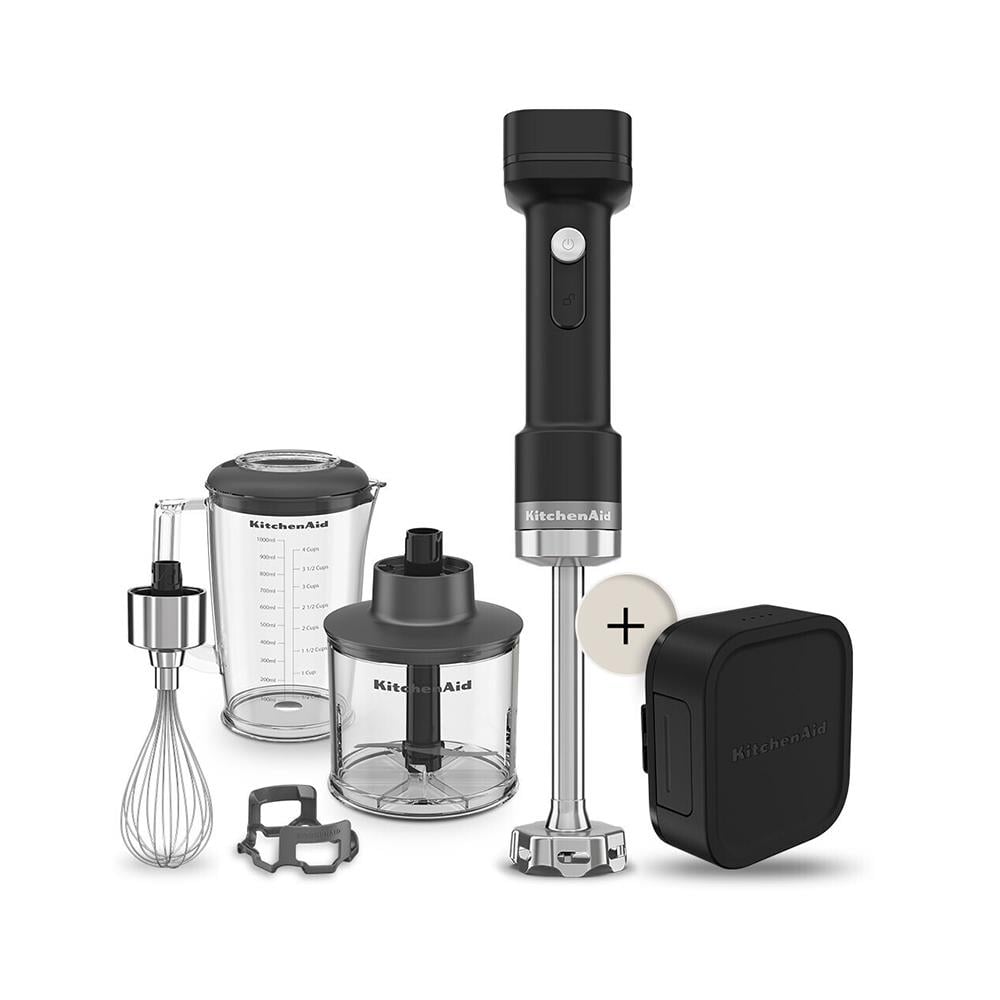 KitchenAid 5KHBRV75BM Aksesuarlı El Blenderı Bataryalı SiyahKitchenAid