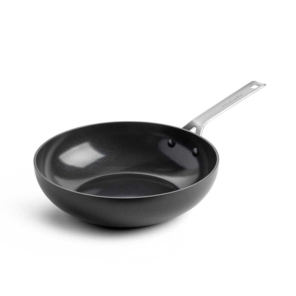 KitchenAid Alu Magn Wok Tava 28 cm Mat SiyahKitchenAid