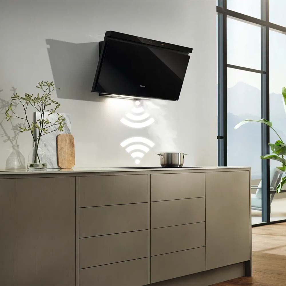 Miele DAH 4970 Sienna Duvar Davlumbazı 898 mm Obsidian SiyahıMiele