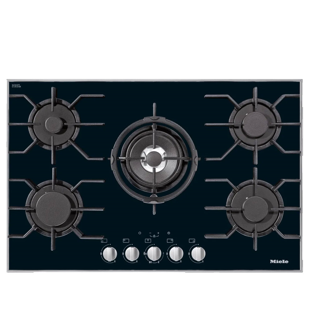 Miele KM 3034 EDST Gazlı Ocak Cam Seramik 80,6 cm SiyahMiele