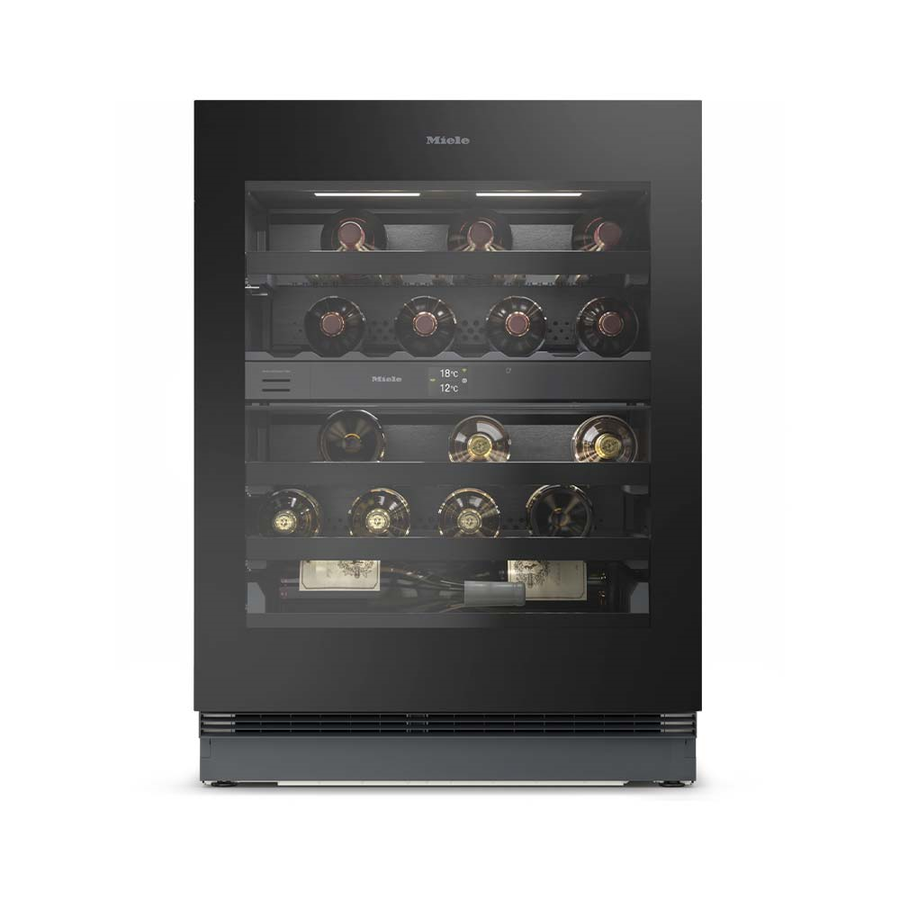 Miele KWTUS 7096 E Tezgah Altı Şarap Dolabı Push2Open Obsidian SiyahıMiele