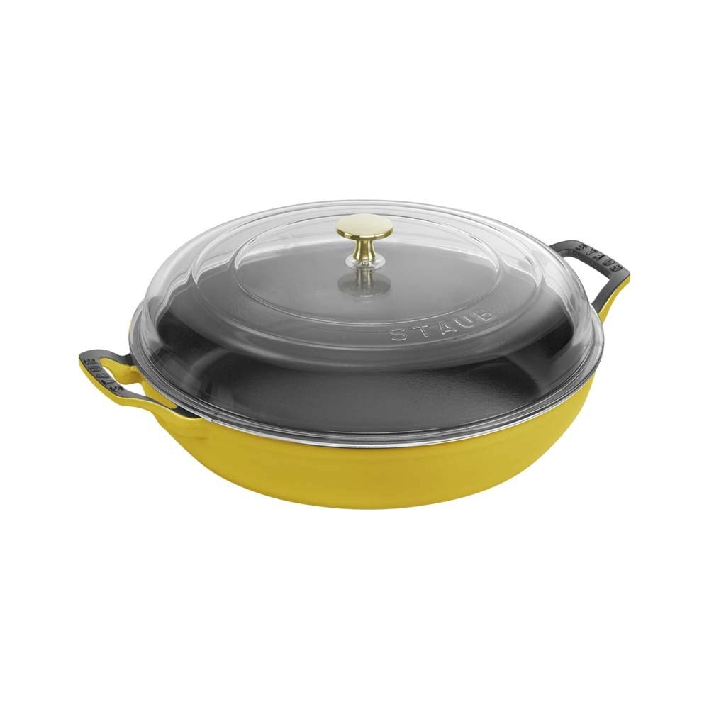 Staub B Cam Kapaklı Döküm Tencere 30 cm SarıStaub