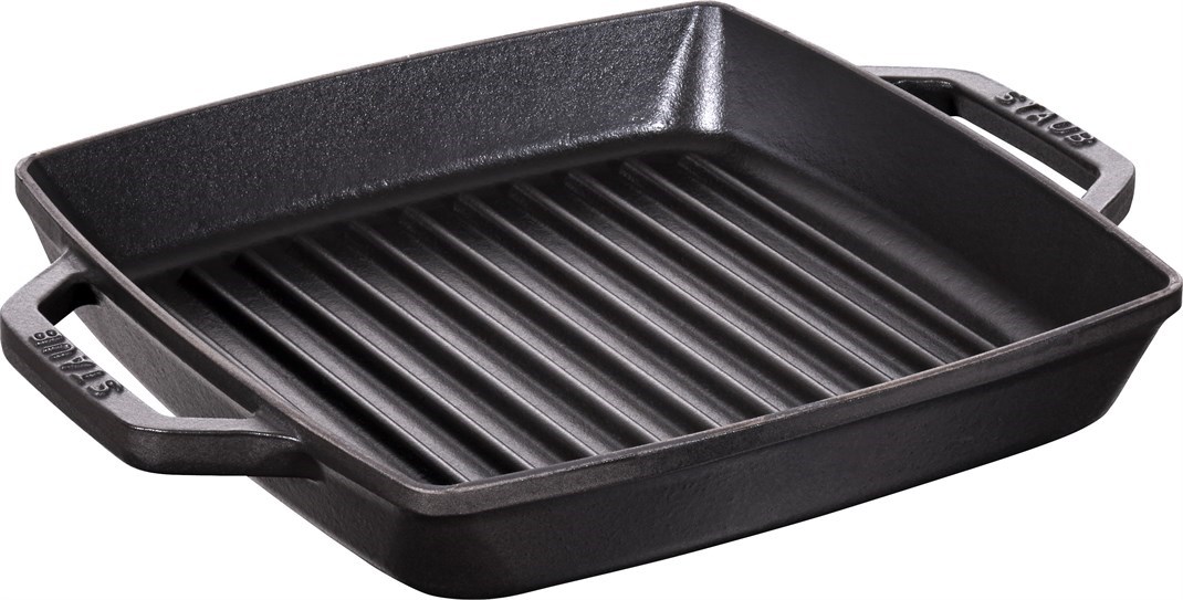 Staub Döküm Izgara Tava Çift Kulplu 23 x 23 cm SiyahStaub