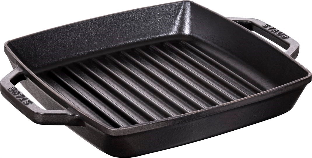 Staub Döküm Izgara Tava Çift Kulplu 23 x 23 cm SiyahStaub
