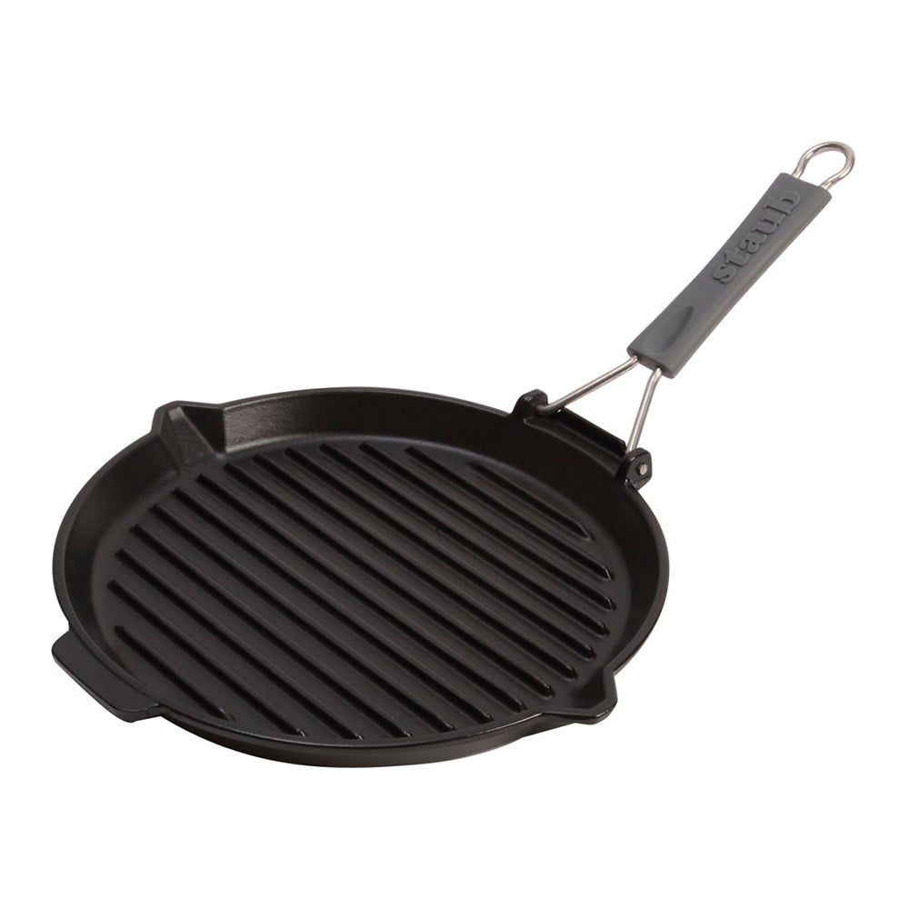 Staub Döküm Izgara Tava Katlanır Saplı 27 cm SiyahStaub