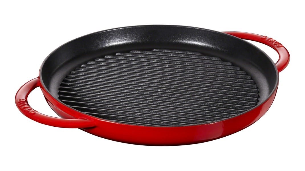 Staub Döküm Izgara Yuvarlak Çift Kulplu 30 cm KirazStaub