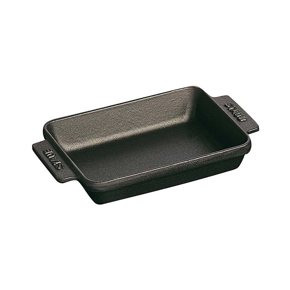 Staub Döküm Mini Dikdörtgen Tabak 15 x 11 cm SiyahStaub